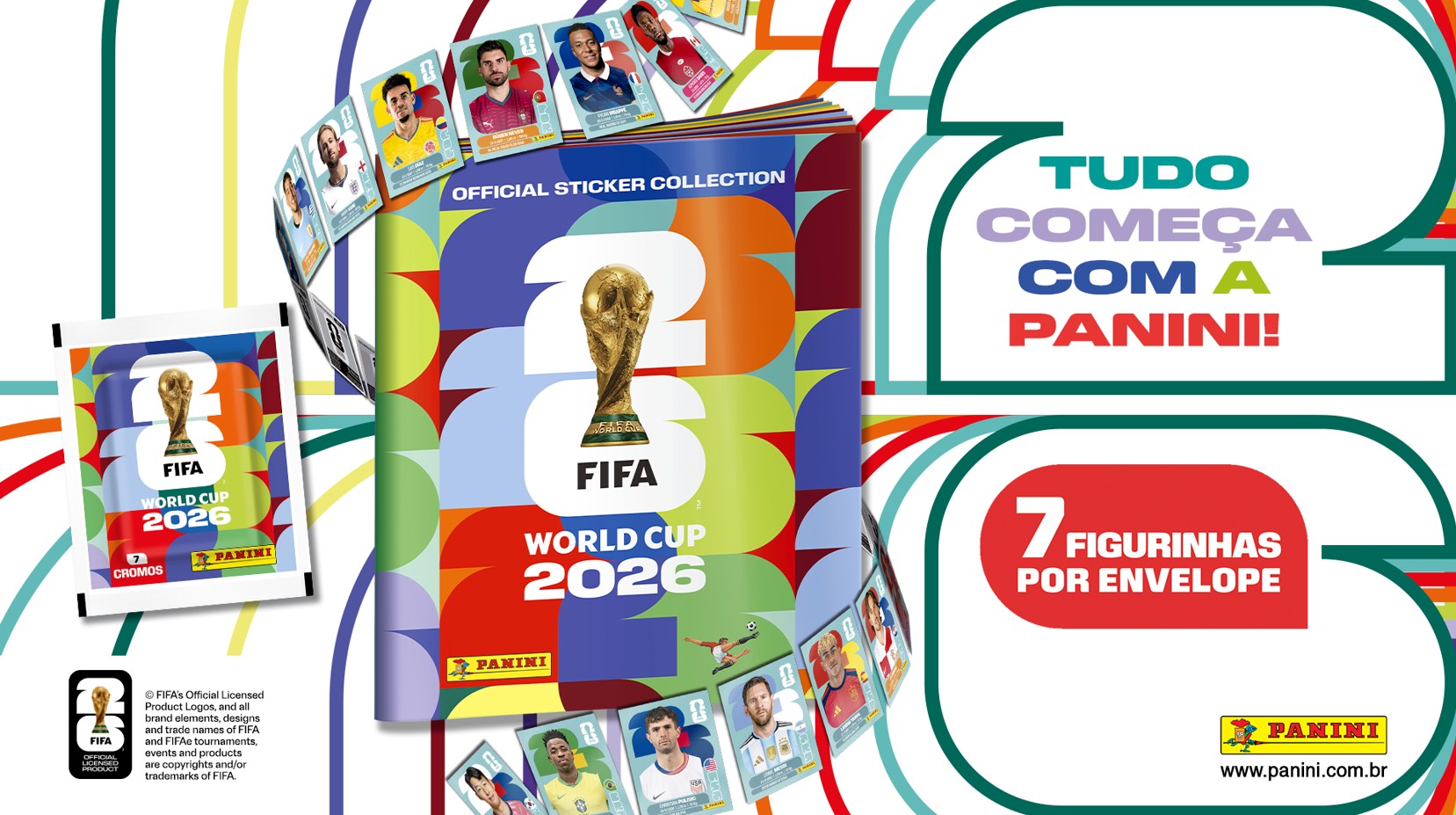 Álbum FIFA World Cup 2026 e figurinhas Panini